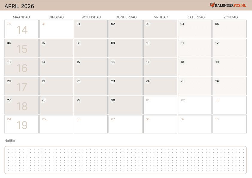 Preview Calendario Estados Unidos 2026 Modern