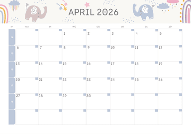 Lege Kalender dezember 2026 mit Notizen