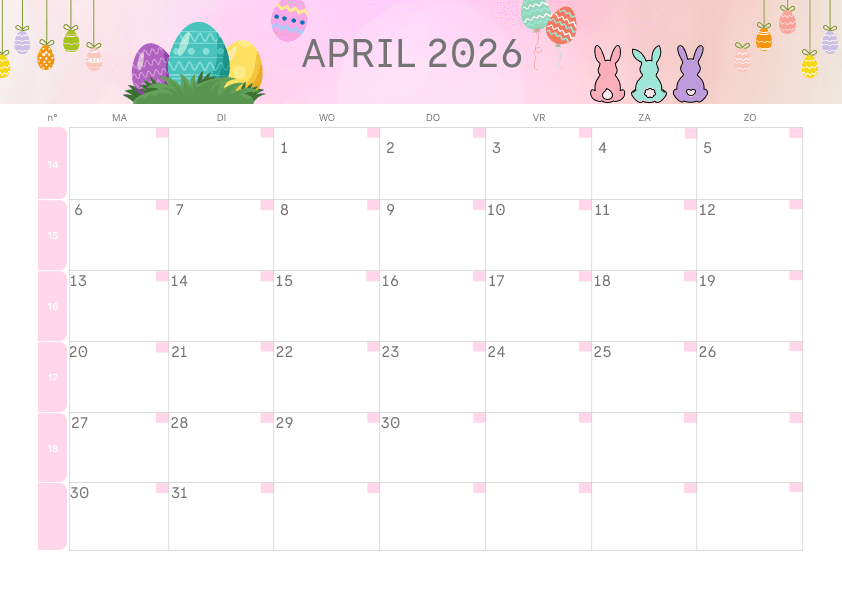 Preview Kleurrijke Paashaasjes Roze