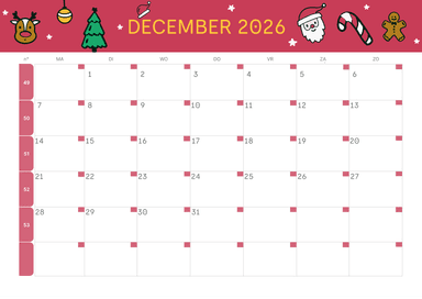 Wochenkalender dezember 2026