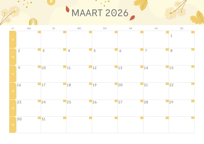 Preview Geel Herfstthema