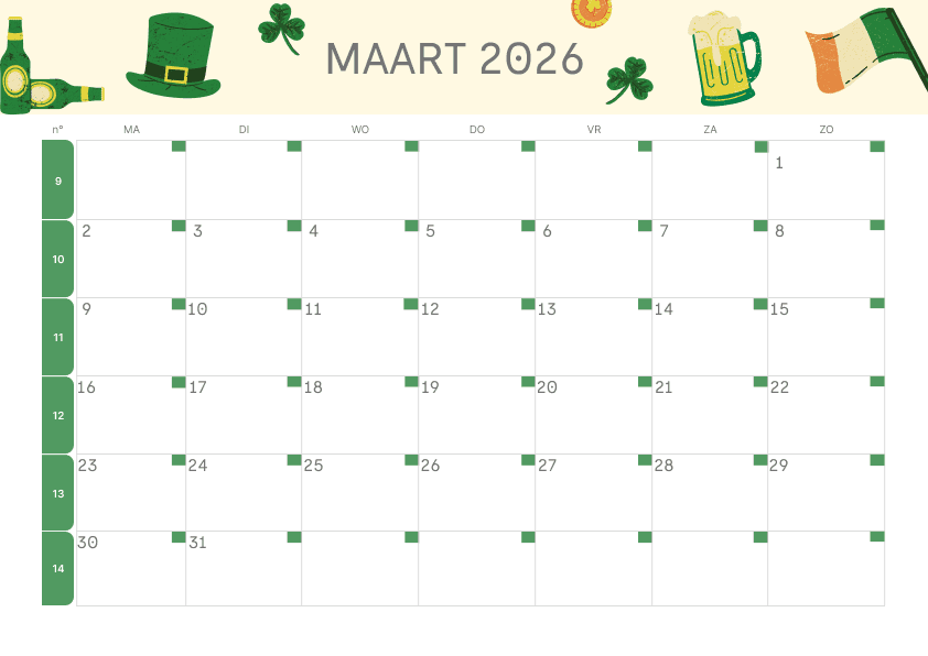 Preview Groene klaver en de Ierse vlag