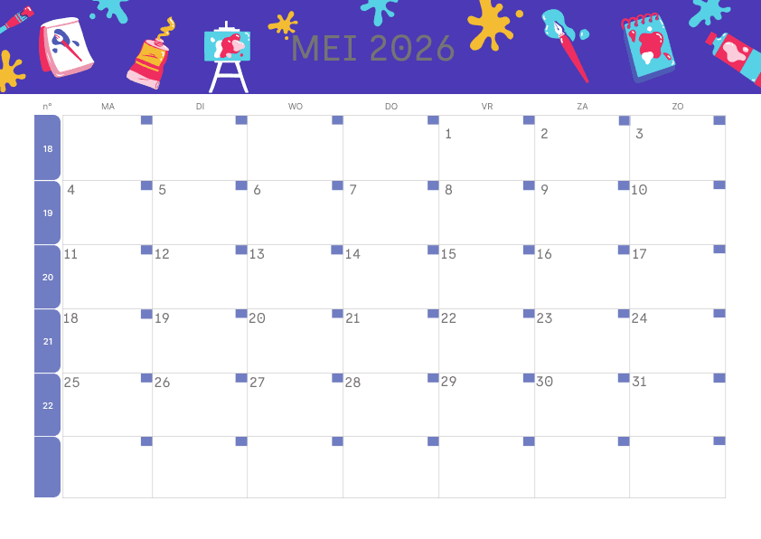 Preview Verjaardagskalender met Ballonnen en Taart 