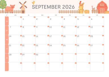 Lege Kalender dezember 2026 mit Notizen